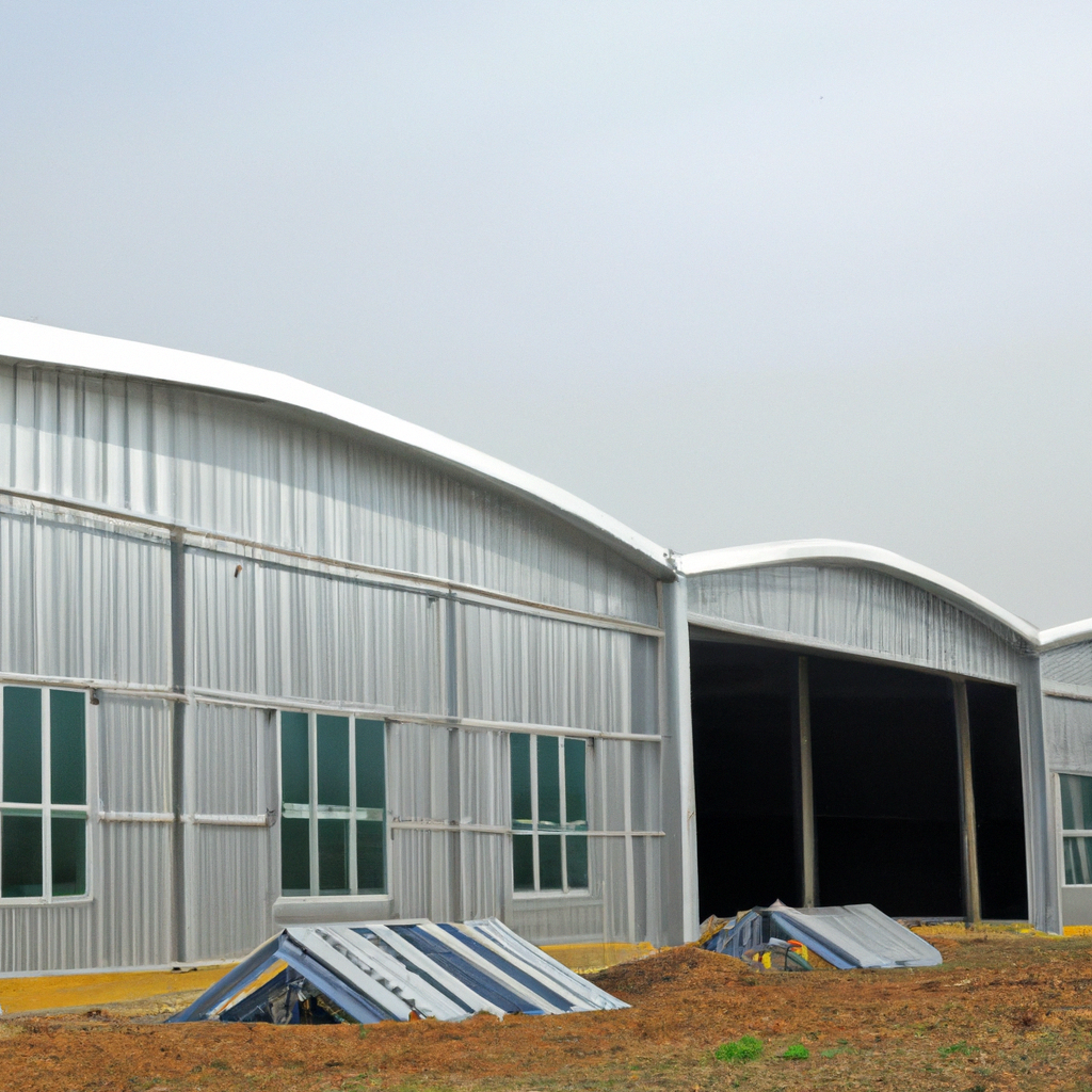 産業ワークショップ小屋大きなプレハブ住宅鉄骨構造倉庫ハンガー